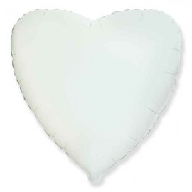 Globos de foil corazones 18" Blanco