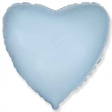 Globos de foil corazones 18" Baby Azul Pastel