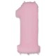 Globos de Foil de 38" (97cm) número 1 Rosa Pastel