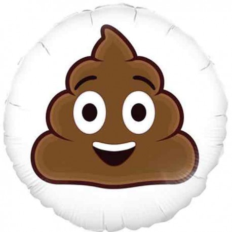 Globos Foil de 18" (46Cm) Emoji Poop Sonriente
