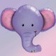 Globos de foil Minishape 14" (36Cm) Elefante Qualatex