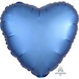 Globos de foil Corazones 18" Satin Azul