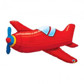 Globos De Foil Supershape 36" (91Cm) Aeroplano Rojo