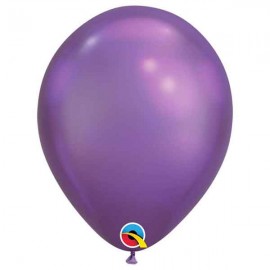 Globos redondos 11" Chrome Purple Qualatex