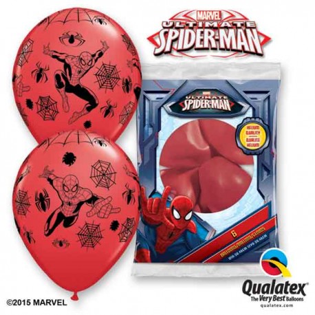 Globos de 11" Qualatex Spiderman Rojo
