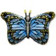 Globos de Foil Supershape Mariposa Azul