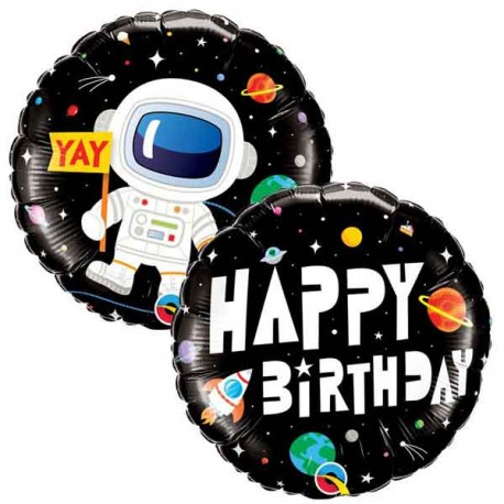 Globos foil 18" Birthday Astronauta