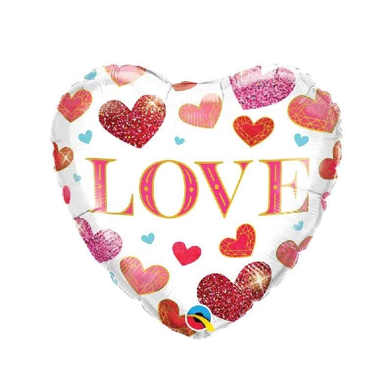 Globos de Foil de 18" (45Cm) forma de Corazón Love www.globodeco.es
