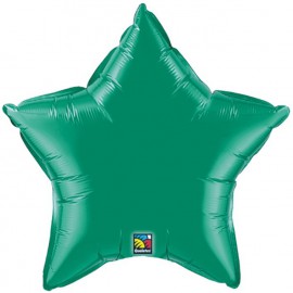 Globos de foil Estrellas de 9" Verde esmeralda