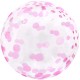 Globos 18" Bubble Transparente Confeti Rosa
