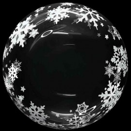 Globos 18" Bubble Transparente Copos Nieve