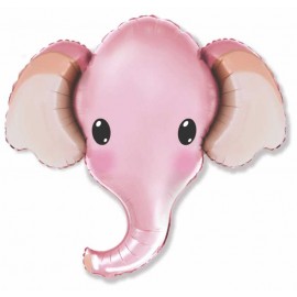 Foil 39" Cabeza De Elefante Rosa