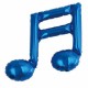 Globos foil 9" Nota musical Azul Doble