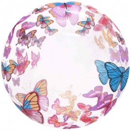 Globos 20" Bubble Transparente Mariposas Multicolor
