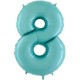 Globos Foil 26" (66cm) Numero 8 Azul Pastel