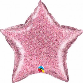 Globos Foil Estrella de 20" Glittergraphic Rosa