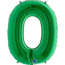 Globos Foil 40" (102cm) Numero 0 Verde