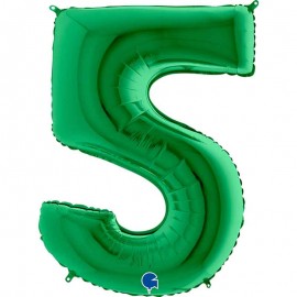 Globos Foil 40" (102cm) Numero 5 Verde