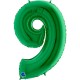 Globos Foil 40" (102cm) Numero 9 Verde