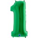 Globos Foil 40" (102cm) Numero 1 Verde
