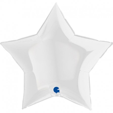 Globos Foil Estrella 36" Blanco Grabo