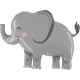 Globos Foil 44" (112Cm) Elefante Completo
