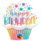 Globos de foil de 14" Birthday ombre Cupcake