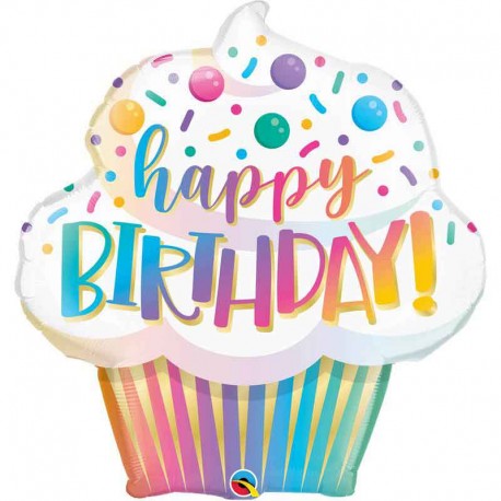 Globos Foil de 31" Birthday Ombre Cupcake