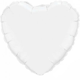 Globos de foil Corazón de 10" Plata con palito