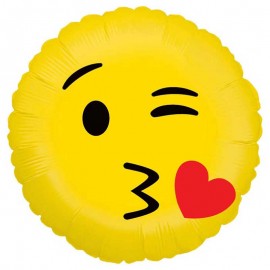 Globos Foil de 18" (46Cm) Emoji Toma Beso
