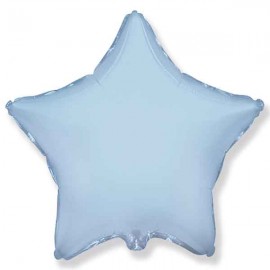 Globos de foil Estrellas 9" Baby Azul Pastel