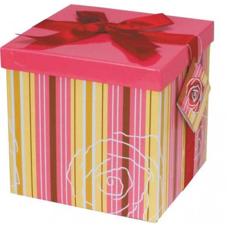 Caja de regalo grande (17,5 x 17,5 x 17) rosa