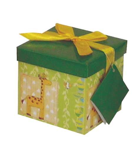 caja de regalo pequeña 12,8 x 12,8 ver y con jirafas www.globodeco.es