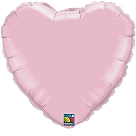 Globos de foil corazones 9" perlado Rosa
