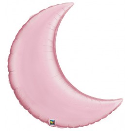 Globos de foil luna creciente 35" perlado Rosa