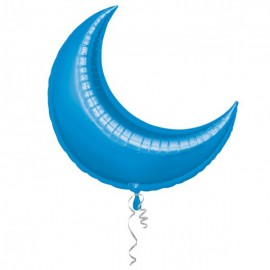 Globos de foil luna creciente 35" azul