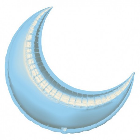 Globos de foil luna creciente 35" Pastel Azul